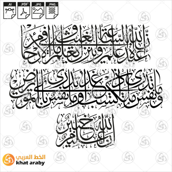 ان الله عنده علم الساعة وينزل الغيث