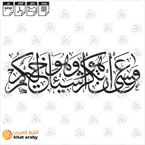 وعسى ان تكرهوا شيئا وهو خير لكم