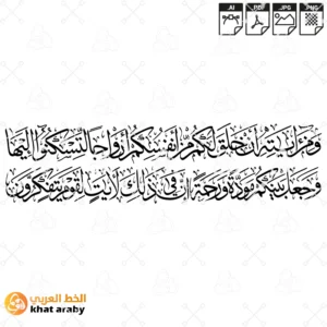 ومن آياته أن خلق لكم من أنفسكم أزواجا لتسكنوا إليها وجعل بينكم مودة ورحمة إن في ذلك لآيات لقوم يتفكرون