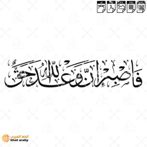 فاصبر ان وعد الله حق
